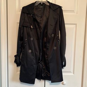 Bebe satin trench coat